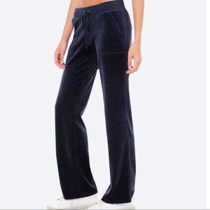 Juicy Couture | Blue Velour Wide Leg Sweat Pant M